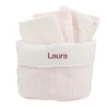 Cesta con secababitas Dorset Rosa Personalizable