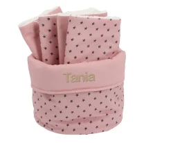 Cesta con Secababitas Mini Star Pink Personalizable