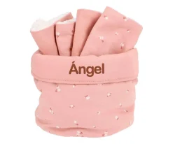 Cesta con Secababitas Petite Fleur Rose Personalizable
