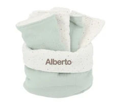 Cesta con Secababitas Rainbow Dots Verde Personalizable