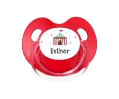 Chupete Personalizado Retro Rojo Circo
