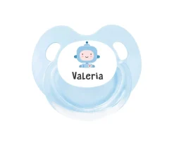 Chupete Personalizado Retro Azul Robot