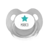 Chupete Personalizado Retro Gris Estrella