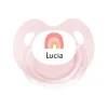 Chupete Personalizado Retro Arcoíris Rosa