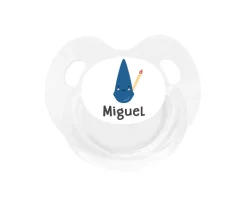 Chupete Personalizado Retro Blanco Nazareno Azul