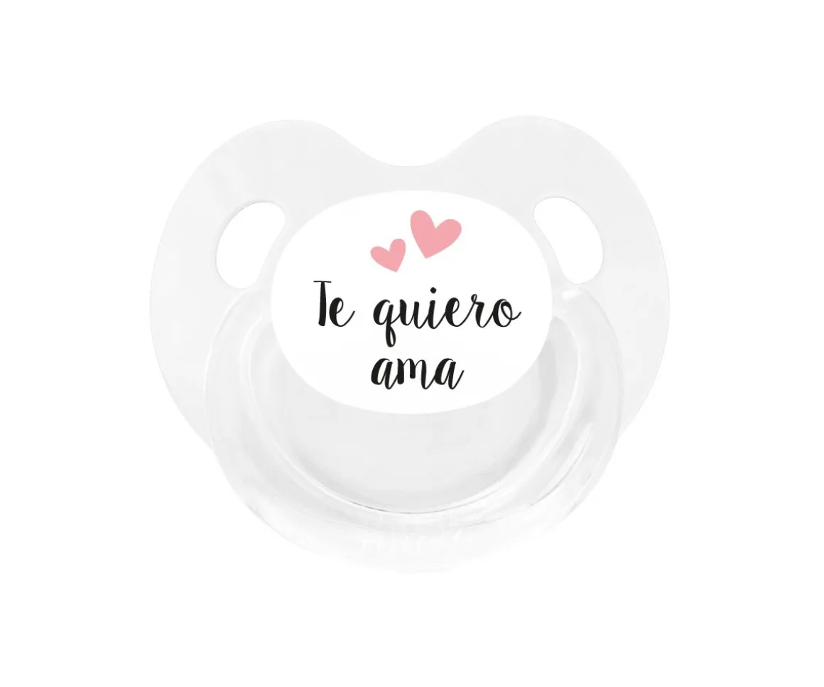 Chupete Retro Blanco Te quiero ama