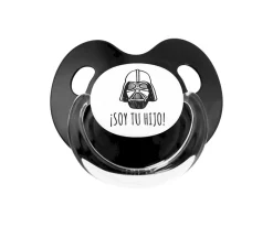 Chupete Retro Negro Soy tu hijo 0M