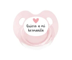Chupete Retro Rosa Quiero a mi Hermanita