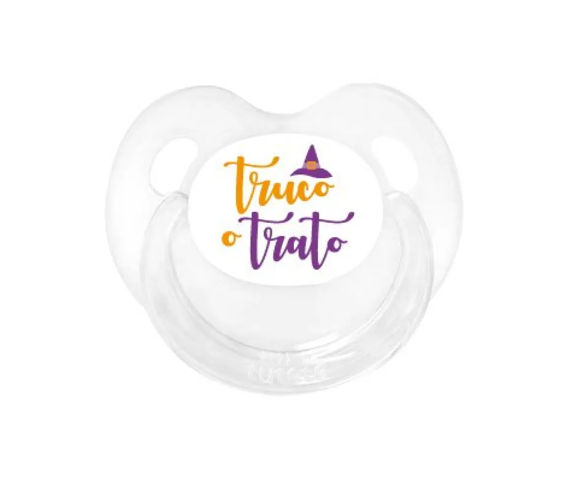 Chupete Retro Transparente Truco o Trato