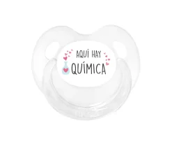Chupete Retro Transparente Aquí Hay Química