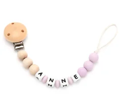 Chupetero Silicona Personalizado Eco Lilac