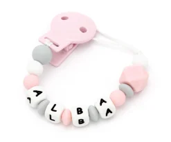 Chupetero Silicona Personalizado NEW Sweet Pink