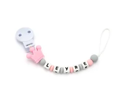 Chupetero Silicona Personalizado Prince Sweet Pink