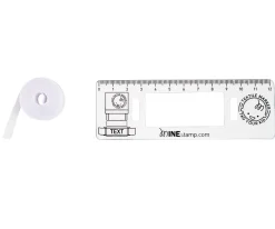 Cinta blanca termoadhesiva + centrador para Sellos Personalizados