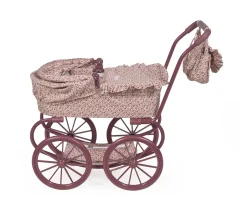 Cochecito Cuco Ruedas Grandes Cherry Flores para Muñecas