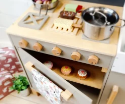 Cocina de Madera Linum Gris Cálido/Natural