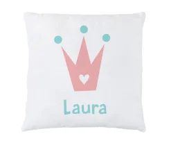 Cojín Personalizado Corona Rosa