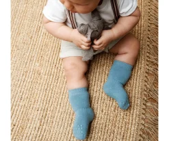 Combo Box Calcetines Suela Antideslizante Algodón Dark Grey Melagne, Dusty Blue, Navy Blue