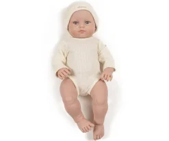 Conjunto de Body Manga Larga y Gorro Crudo Andrea Bambinis