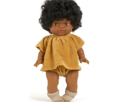 Conjunto Top y Braguita Terciopelo Camel para Muñeco Gordis