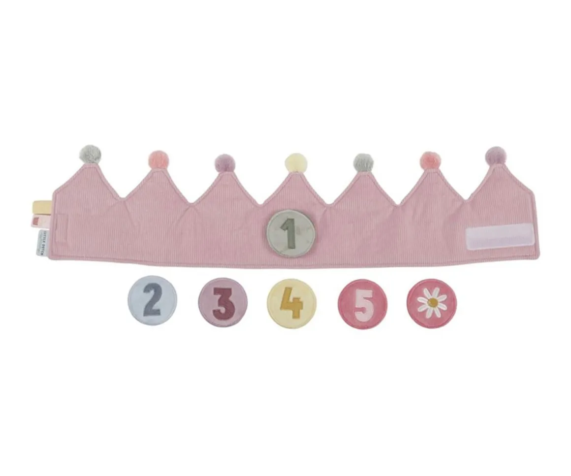 Corona Cumplaños con Números Rosa