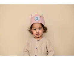 Corona Cumplaños con Números Rosa