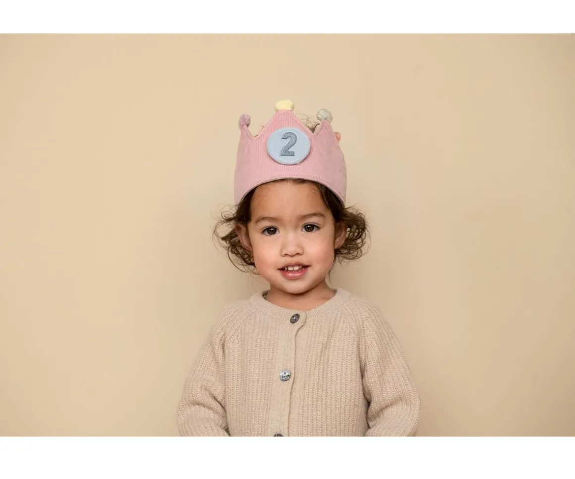 Corona Cumplaños con Números Rosa