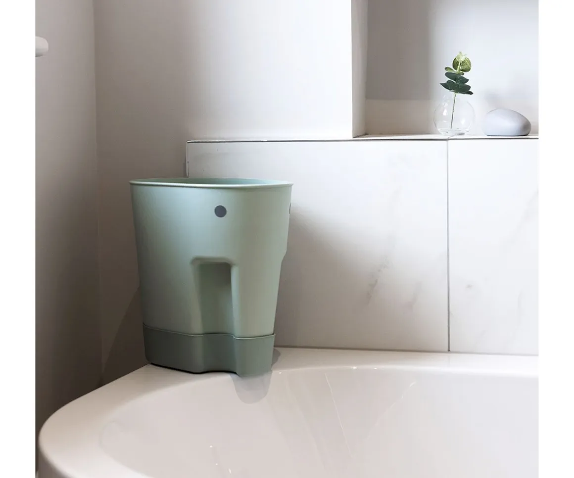 Cubo Organizador Juguetes de Baño Verde Eucalipto