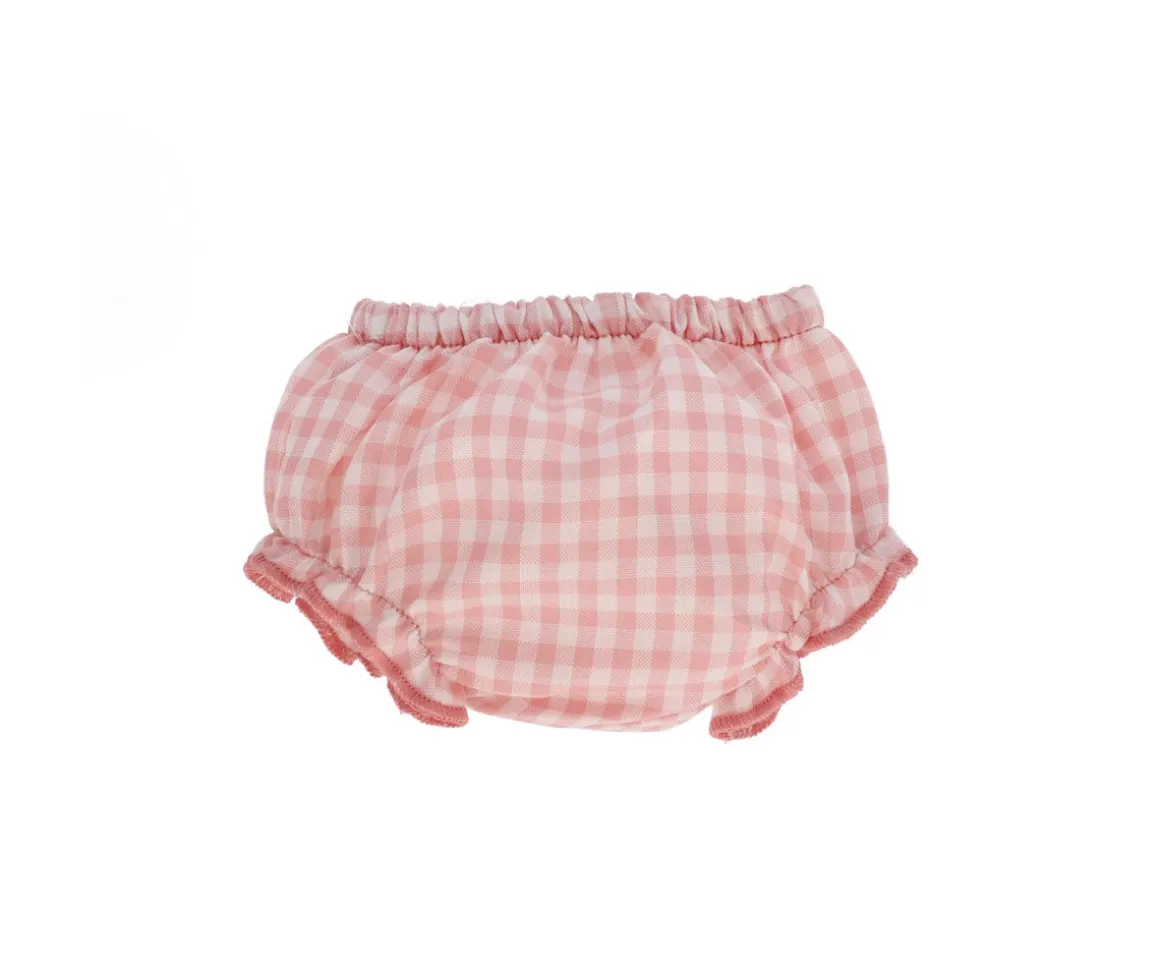 Culotte Vichy Rosa para Muñeco