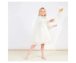 Disfraz Capa con Cuello de Pompones y Varita 3-6años