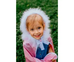 Disfraz Capa Purpurina Rosa 4-6 Años