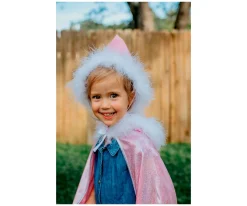 Disfraz Capa Purpurina Rosa 4-6 Años