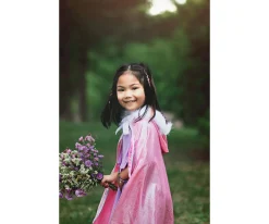 Disfraz Capa Purpurina Rosa 4-6 Años