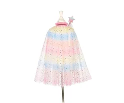 Disfraz Capa Unicornio con Tiara y Varita Mágica