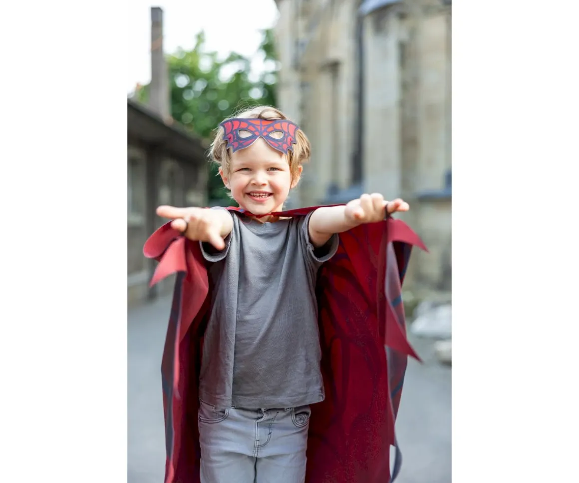 Disfraz Capa y Antifaz Web Weaver Soft Wings T. 4-6años