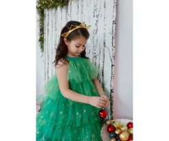 Disfraz Árbol de Navidad con Diadema Verde