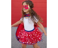 Disfraz Tutú Infantil Superhero, Capa y Antifaz 4-6 años