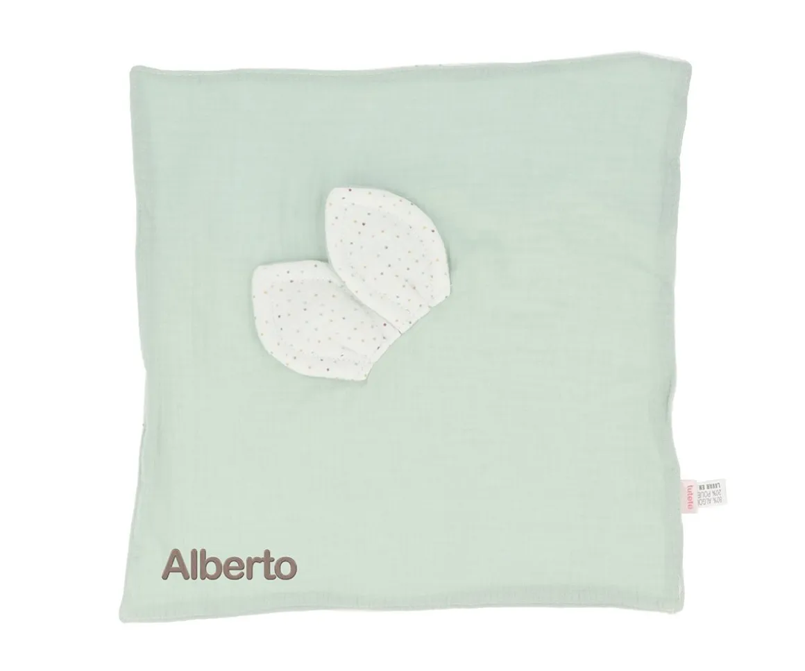 Doudou Rainbow Dots Verde Personalizable