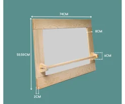 Espejo Montessori Pequeño con Barra de Madera