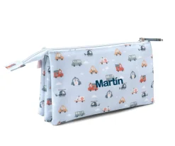 Estuche 3 Compartimentos City Cars Personalizable
