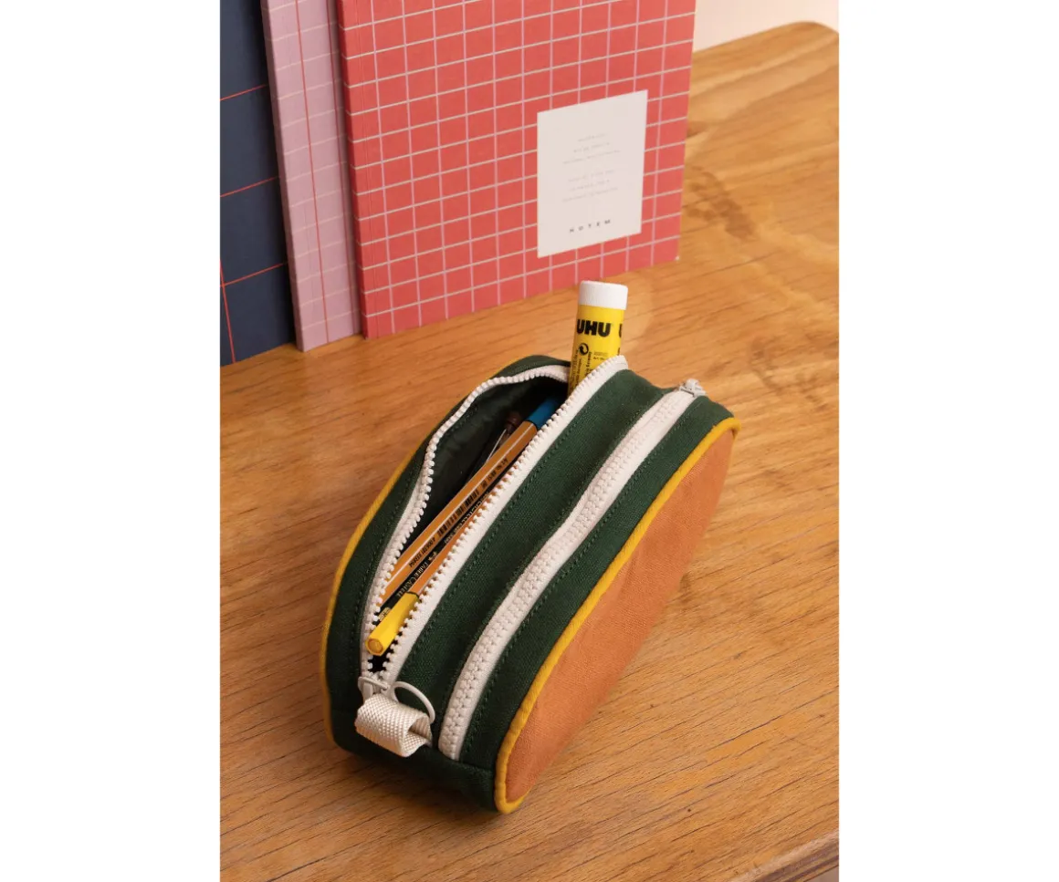 Estuche Doble Tricolor Azul Eléctrico