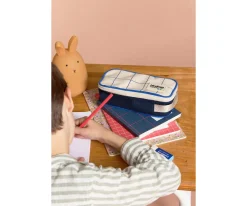 Estuche Max Tricolor Cuadros Beige