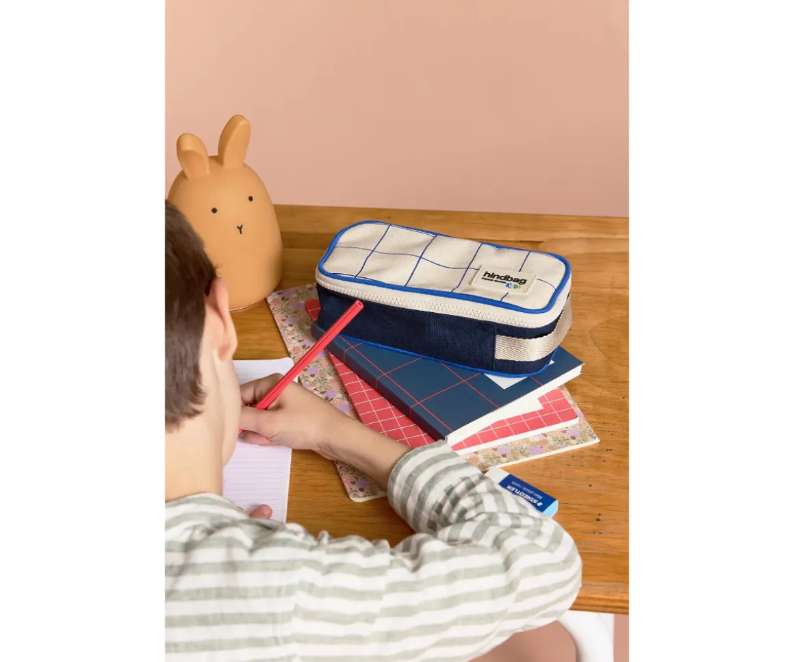 Estuche Max Tricolor Cuadros Beige