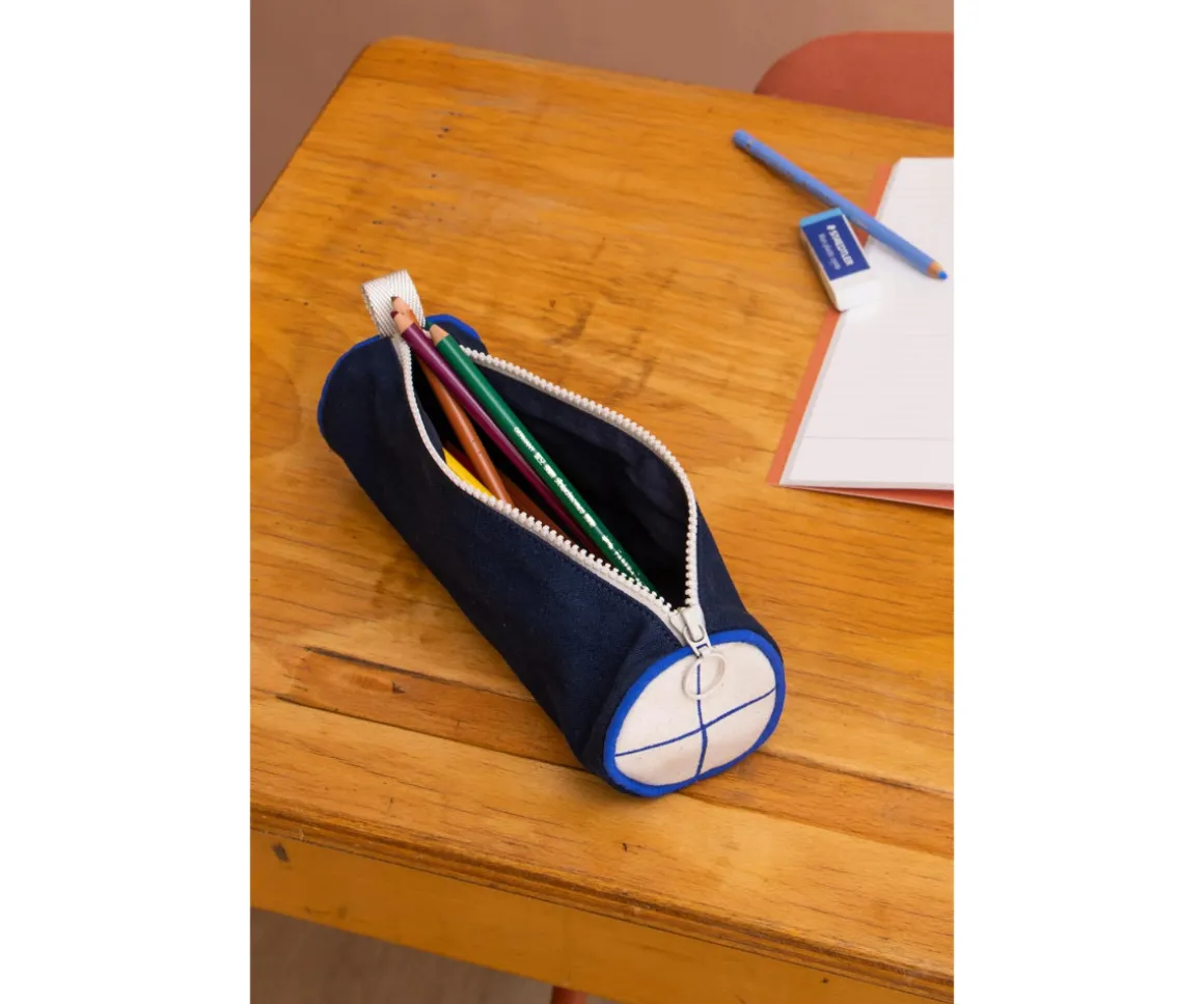 Estuche Mia Tricolor Cuadros Beige