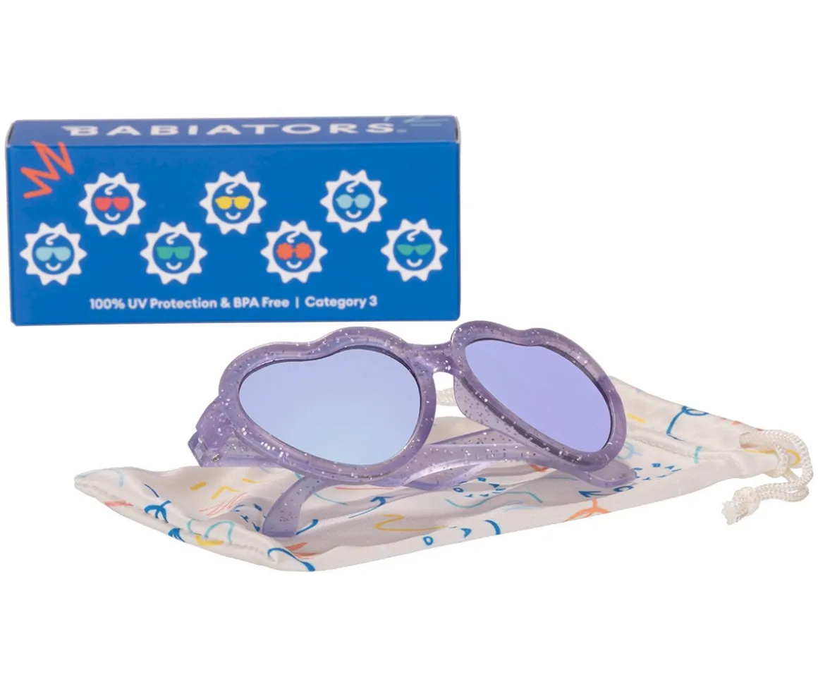 Gafas de Sol Flexibles Hearts (0-24meses) Lavender Shimmer Purple Mirrored Lenses