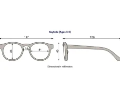 Gafas de Sol Flexibles Keyhole (3-5años) Baby Blue Amber Lenses