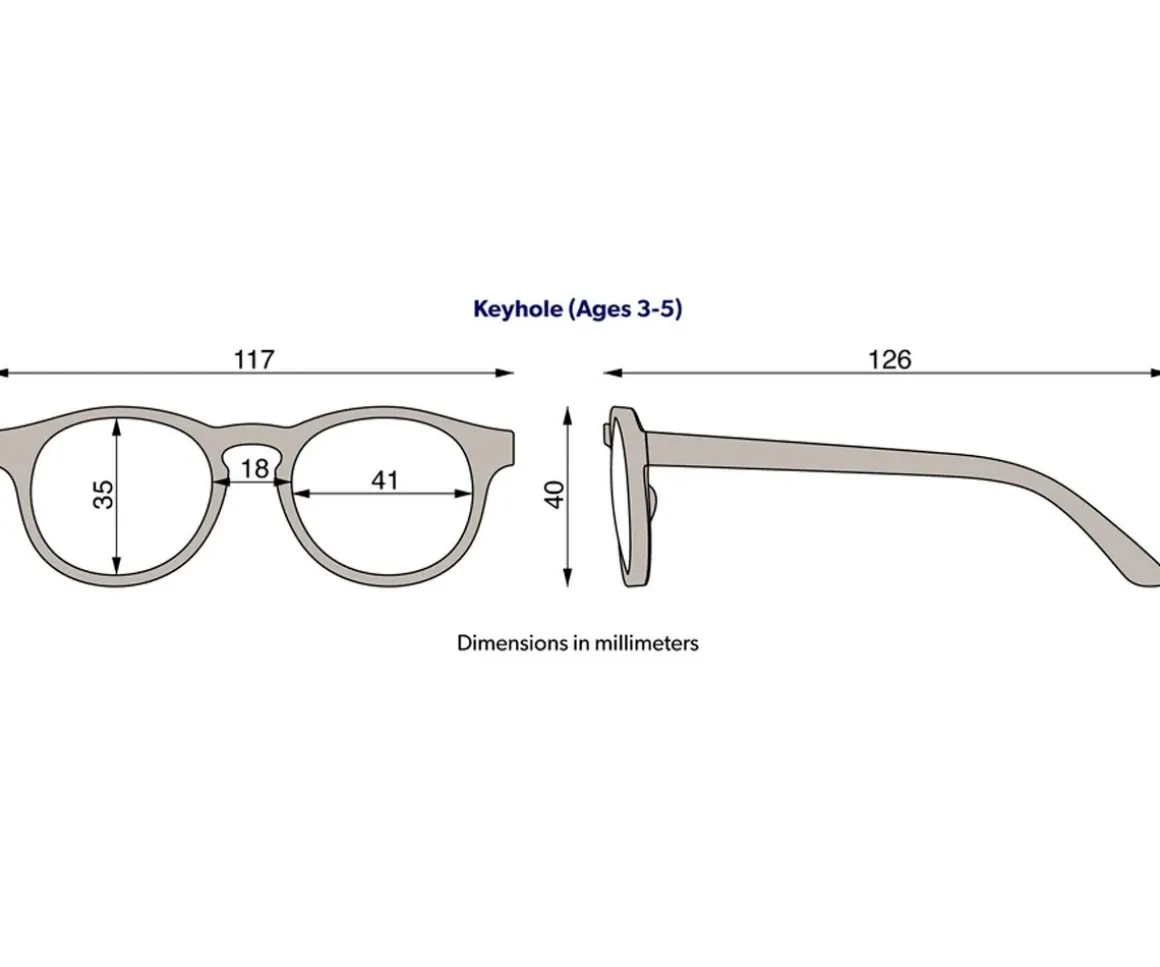 Gafas de Sol Flexibles Keyhole Bermuda Blue (3-5 años)