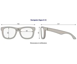 Gafas de Sol Flexibles Navigators (0-24meses) Neon Road Rainbow