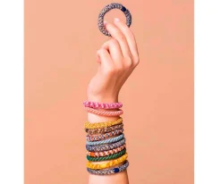 Goma del Pelo Kknekki Brown Purpurina