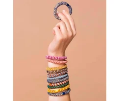 Goma del Pelo Kknekki Negro Purpurina